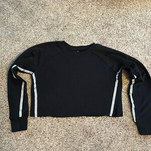 Live Love Dream Black and White Cropped Sweatshirt